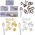 thumbnail image 2 of 100x Silver Gold Wire Thread Guardian and Protectors Loops U Shape Accessories Jewelry Findings for DIY Jewelry Making, 2 of 14