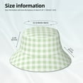 thumbnail image 6 of Naloa Green Checkboard Reflective Double-Sided Bucket Hat, Sun Hat, Soft and Breathable for Gardening, Beaching, Camping, Hiking, Fishing, 6 of 9