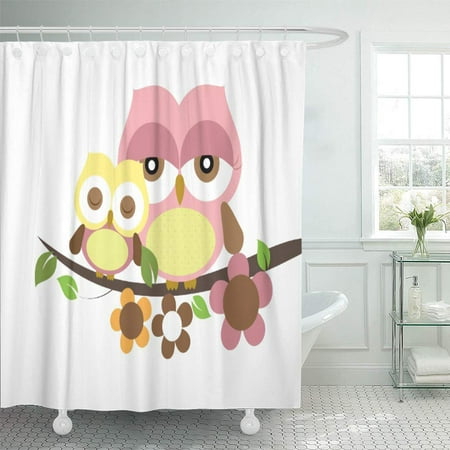 Yusdecor Wall Nursery Owl Baby Girl Boy Kids Children Room Bathroom Decor Bath Shower Curtain 60x72 Inch Walmart Canada