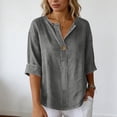 thumbnail image 4 of LWITHSZG Half Sleeve Tops for Women Plus Size Loose Fit Short Sleeve Plain T Shirts Business Casual ​Work Blouses Summer Vacation Outfits S-5XL, 4 of 7