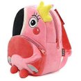thumbnail image 2 of ZHAOCHENG Mochila con dibujos de animales, bonita mochila para niños pequeños, bonita mochila escolar para niños de 2 a 5 años, regalo para niños (rojo flamenco), 2 of 5