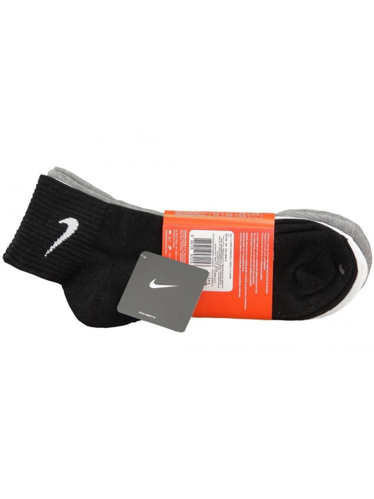 Frustrante Gladys bañera Nike SX4703-901: Performance Cushion Quarter Training Grey/White/Black  Socks - Walmart.com