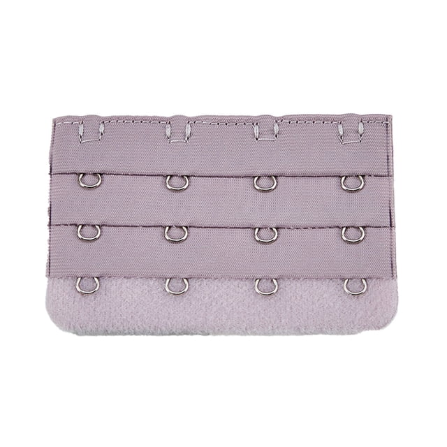 Langgg Rallonge de Bretelle de Soutien-Gorge Boucle 4 Crochets Accessoires Pratiques Respirants Réglables Remplacement 3 Rangées sous-Vêtements Gris Violet