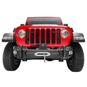 Rugged Ridge by RealTruck Arcus Bumper, Front for Jeep JL/JT | Stubby, 11-Gauge Steel, Satin Black | 11549.04 | Compatible with 2018-2024 Jeep Wrangler JL; 2020-2024 Jeep Gladiator JT