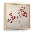 thumbnail image 2 of Designart "A Minimalist Dreamscape Of Leafy Garnet Grace I" Leaves Floater Framed Wall Decor, 2 of 5