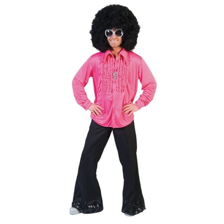 Pink Saturday Night 1970's Style Men Adult Halloween Costume - Small
