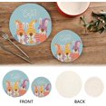 thumbnail image 3 of SKYSONIC Happy Easter Bunny Pot Holders Trivets, 2 Pcs Heat Resistant Trivets,Colorful Eggs Cotton Thread Weave Mats for Hot Pads Pans Pot Bowl Teapot for Kitchen Decor, 3 of 7