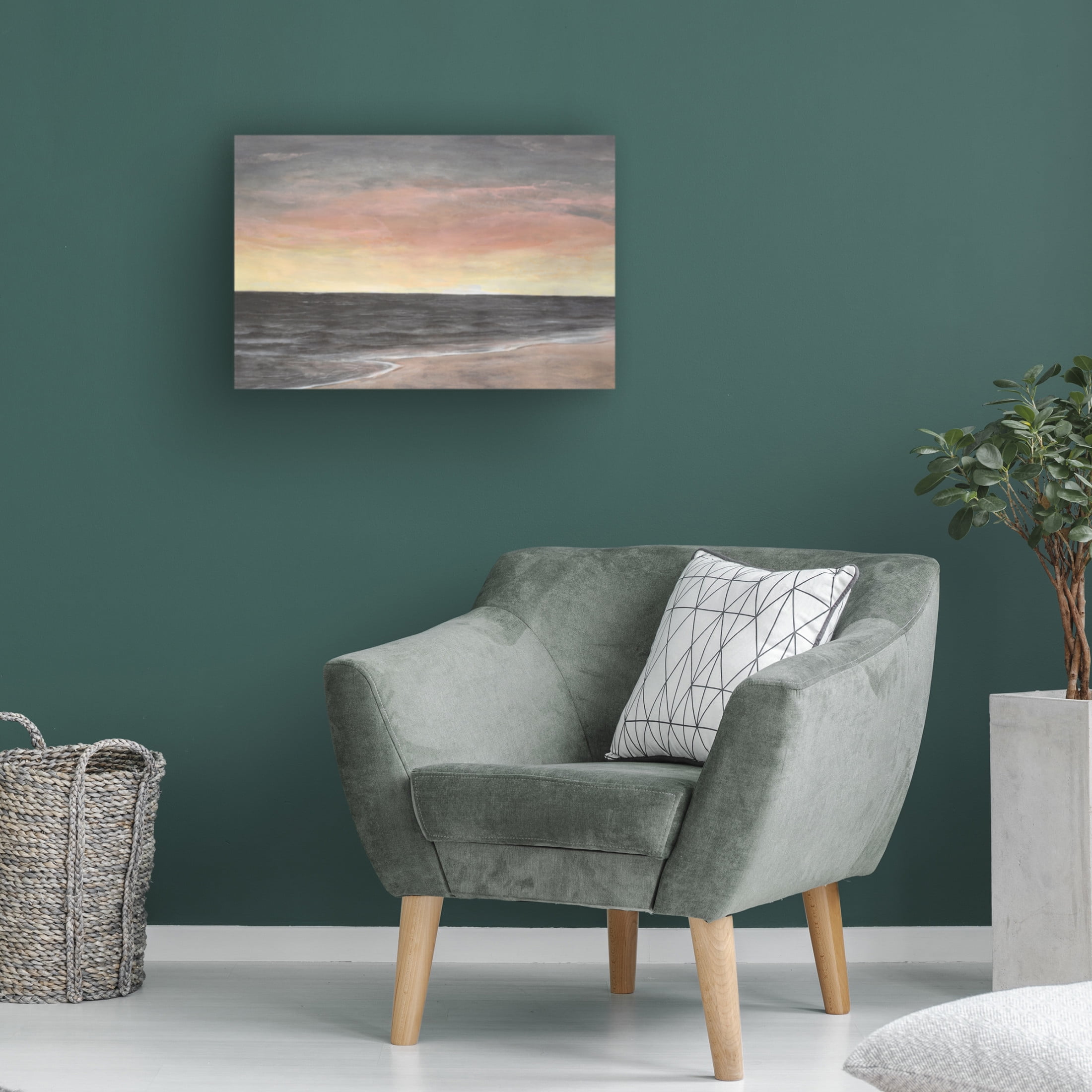 Trademark Fine Art Michael Willett Sunset Beach I Canvas Wall Art