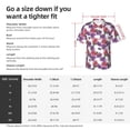 thumbnail image 5 of Pofeuu Peonies Print Hawaiian Shirt for Men Sleeves Casual Button Down Summer Beach Dress Shirts T-Shirts,X-Large, 5 of 7