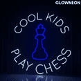 thumbnail image 2 of Glowneon Cool Kids Play Chess Neon Sign, Chess Led Sign, Gift For Kid, 2 of 4