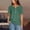 Green, variant on Womens Shirts Casual Sevevn Women's Half Sleeve T-Shirts Button Down Scoop Neck Summer Casual Tops Summer Tops For Women 2025