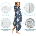 thumbnail image 7 of Dark Blue Ballerina Flower Pattern Hooded Bath Towel，60"x35" for Ages 3 To 12 Kids, Quick Dry Lightweight Soft Microfiber Hood Beach Towel Cover Up for Kids, 7 of 7