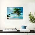 thumbnail image 5 of Pratyus Palm Tree Sun Shining Ocean Canvas Art Modern Prints for Wall Decor 20x16in, 5 of 6