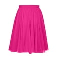 thumbnail image 4 of Women Skirts Knee Length Tulle Skirt High Waist A-line Pleated Princess Skirts Evening Gown Prom Wedding Skirt, 4 of 7