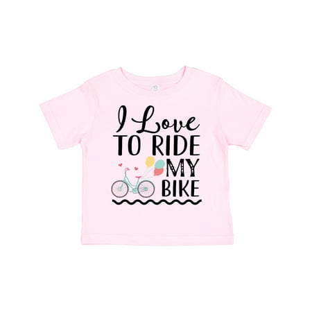 

Inktastic Bicycle I Love to Ride My Bike Gift Toddler Toddler Girl T-Shirt