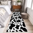 thumbnail image 5 of 2x6 Kitchen Runner Rug, Black and White Non-Skid Rubber Backing Large Rectangle Rugs - Living Room Bedroom Home Office, Farmhouse Cow Black White Indoor Floor Mat Carpets Washable Rug, 5 of 9