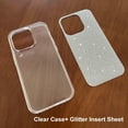thumbnail image 3 of Phone Case Compatible for iPhone 14 Plus, Clear Case Slim Cover with Silver Glitter Decoration Insert Sheet Customize Deco Film for Women Grils, 3 of 10