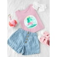 thumbnail image 3 of Cute Dinosaur In Pink Tutu T-Shirt Toddler -Image by Shutterstock,  3 Toddler, 3 of 4