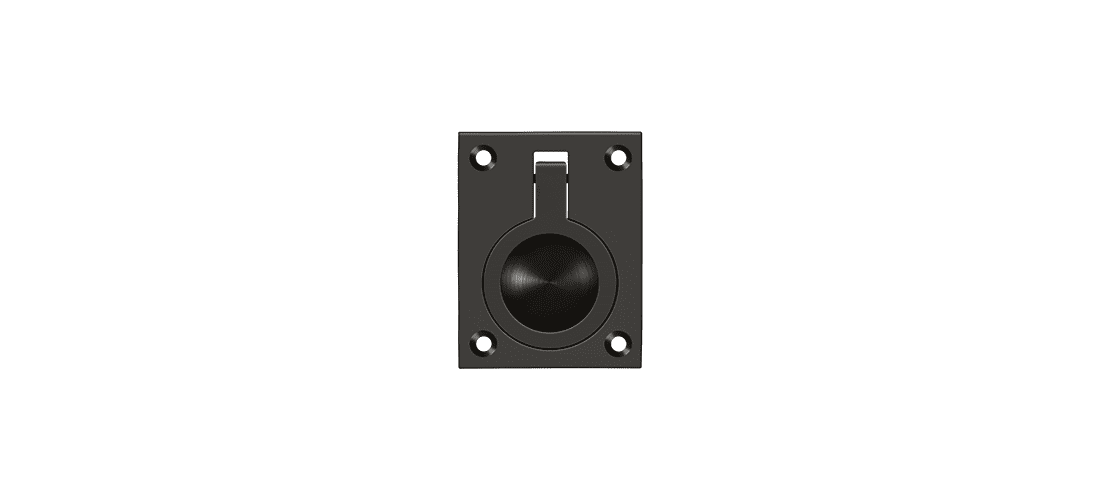 Deltana FRP25U10B Flush Ring Pull; 2-1/2" x 1 7/8"; Oil Rubbed Bronze Finish