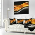 thumbnail image 3 of Designart Gold Pink Inward Waves - Abstract Throw Pillow - 18x18, 3 of 5