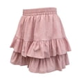 thumbnail image 4 of Hduncf Flowy Shorts for Women Mini Skirts High Elastic Waisted Tiered Smocked Ruffle Skirt Summer Casual Fashion Skorts Pink XXL, 4 of 7