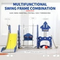 thumbnail image 2 of UNICOO® Toddler Slide and Swing Set, Kids Indoor and Outdoor Playground Combination for Boys & Girls (8 in 1 - Dark Blue), 2 of 7