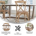 thumbnail image 5 of Emma + Oliver X-Back Chair with Hand Stained Medium White Woodgrain Finish, 5 of 14