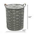 thumbnail image 6 of AUCHEN Large Storage Baskets, 19.7"H x 15.7"D Waterproof Gray Laundry Baskets, Collapsible Canvas Basket for Storage Bin for Kids Room, Toy Organizer, Home Decor, Baby Hamper(Round - Grey Arrows), 6 of 8