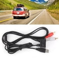 thumbnail image 3 of Cable de extensión AUX, 3.5 mm USB AUX estéreo Hembra a 2 RCA Adaptador de Cable Macho Montaje Empotrado para Coche Barco Motocicleta EOTVIA NO, 3 of 6