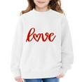 thumbnail image 2 of YunPes Kids' Heart Print Oversized Sweatshirts Fall Winter Warm Comfy Crewneck Pullover Tops with Love Design for Teen Girls Boys, 2 of 7