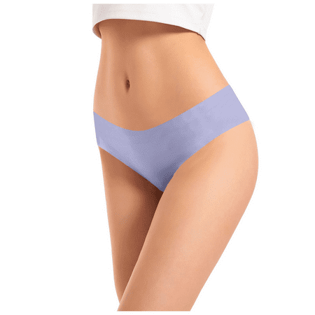 Fulorrnie Underwear for Women Seamless Briefs Breathable Comfort Panties Sport Hipster Waist Elastic Panty Light Purple XL