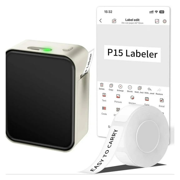 Mini Portable Thermal Printer Without Ink Self-Adhesive Label Maker Printer for Stickers Labeller