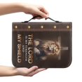 thumbnail image 2 of HELLHERO Lion Cross Print PU Leather Bible Bag with Durable Handle, Portable Bible Cover for Church, Protective Bible Carrying Case for Men and Women, 2 of 13