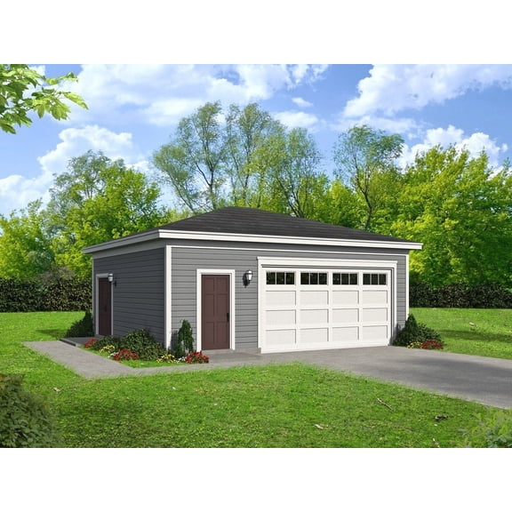 763-6481: Garage Traditional 0 Bed, 0 Bath Luxury Home Plan, 0 Sq Ft: Full Blueprints with License to Build by Home Plan Marketplace - Lesuto
