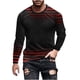 thumbnail image 1 of Blusas y camisas de manga larga con cuello redondo para hombre, blusa informal de manga larga con cuello redondo y estampado de rayas, blusa de poliéster para hombre, 1 of 4
