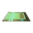 thumbnail image 2 of Ahgly Company Machine Washable Indoor Round Abstract Turquoise Blue Contemporary Area Rugs, 7' Round, 2 of 4
