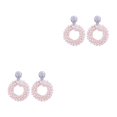thumbnail image 1 of Qarigey Pendientes de gota hechos a mano para mujer, aretes tejidos exquisitos y elegantes Type4 NO4, 1 of 6