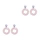 thumbnail image 1 of Qarigey Pendientes colgantes ligeros hechos a mano para mujer Pendientes tejidos exquisitos modernos y elegantes rosa claro Rosa claro 2Conjunto, 1 of 6