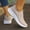 Pink, variant on Womens Breathable Comfortable Lightweight Slip-On Flyknit Shoes – Stretchy Knit Upper Walking Shoes with Cushioned Insole, Casual Athletic Sneakers for Travel Commute Daily Wear