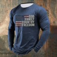 thumbnail image 2 of Freedom Shirts for Men Classic Long Sleeve Patriotic Graphic Tee Breathable Sports Athletic Basic Top Casual Loose Fit Daily Wear, 2 of 3