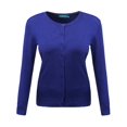 thumbnail image 1 of FashionOutfit Women's Plus Size Basic Solid Button Down Long Sleeves Cardigan, 1 of 3