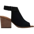 thumbnail image 2 of Women's TOMS Grenada Open Toe Bootie Black Suede 10 M, 2 of 3