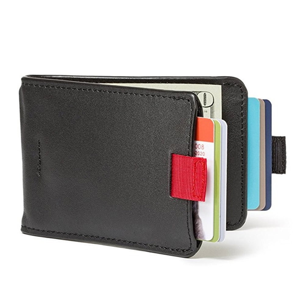 12 Cards 30 Bills Slim Pull-Out Wallet Leather Slim Wallet for Men Billfold  Card Clip Holder New