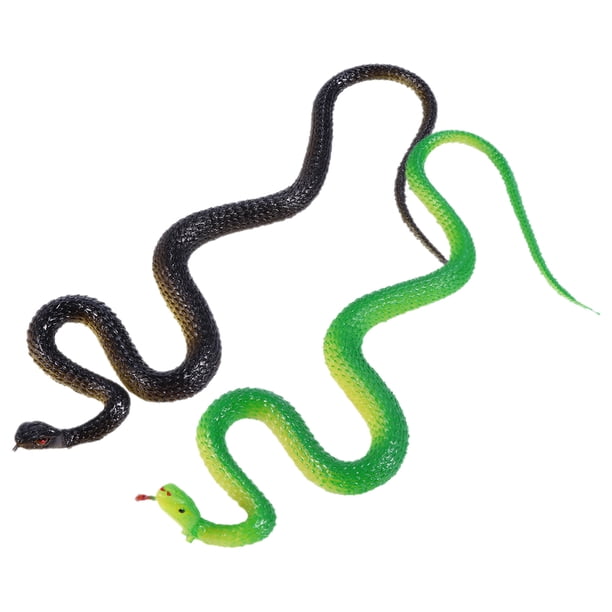 2 figuras de serpiente realistas de simulación de serpiente, modelo de serpiente realista