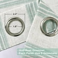 thumbnail image 4 of DriftAway Chris Vertical Striped Pattern Linen Blend Lined Thermal Insulated Blackout and Room Darkening Linen Curtains for Farmhouse Printed 2 Panels 52 Inch by 108 Inch Green, 4 of 9