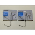 thumbnail image 2 of 2 Over The Door Double Hook Chrome Steel, Doors Up To 1.75" Wide Metal Hanger 2x, 2 of 6