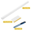 thumbnail image 3 of 1 Set 6D Carbon Fiber Vinyl Wrap 19.69" x 7ft Self-Adhesive Car Sticker Waterproof Wrap Roll for DIY Decor Automotive Exterior Interior Protection with Scraper Tool, White, 3 of 7
