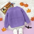 thumbnail image 4 of TOWED22 Baby Girls Sweater Toddler Knit Cardigan Kids Long Sleeve Cardigan Infant Crewneck Coat Fall Winter(Purple,6-9 M), 4 of 8