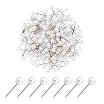 LAMIRO 150 PCS Pearl Push Pins Pearl Pins for Bouquets Sewing Pins for Fabric Round Short World Map Pin Board Cork Boards Decorative Thumb Tacks for Sewing Craft Wedding Holiday DIY Accessories