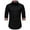 Black, variant on WREESH Men's Fashion Dress Button Down Shirts Long Sleeve Casual Shirts with Patchwork and Turn-Down Collar, Solid Color Choices for a Stylish Statement Black